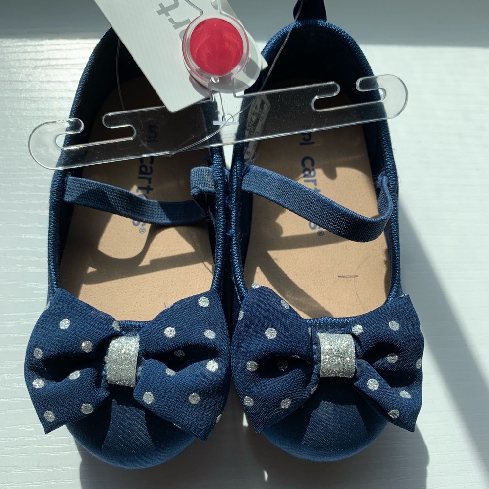 Brand New Carter’s Blue Bow shoes